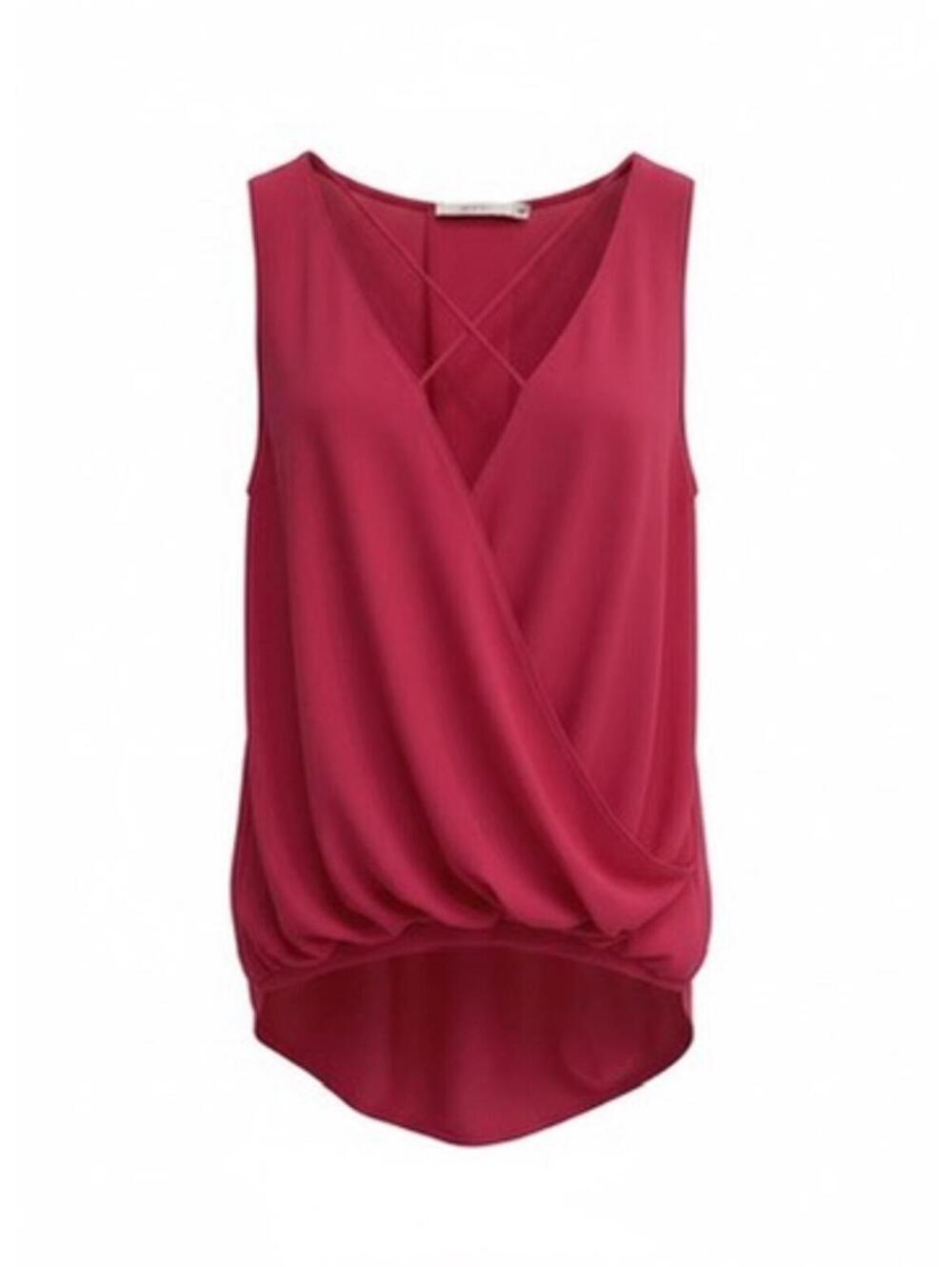 Lush Womans Size Small Vibrant Fushia Pink Sleeveless Tank Top Blouse